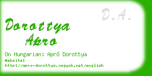 dorottya apro business card