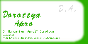 dorottya apro business card